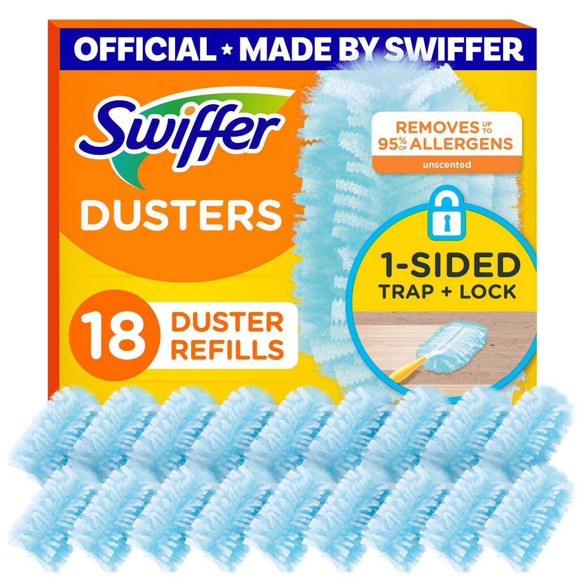 Dusters Multi-Surface Refills – Unscented – 18ct: Cotton Material, Multipurpose