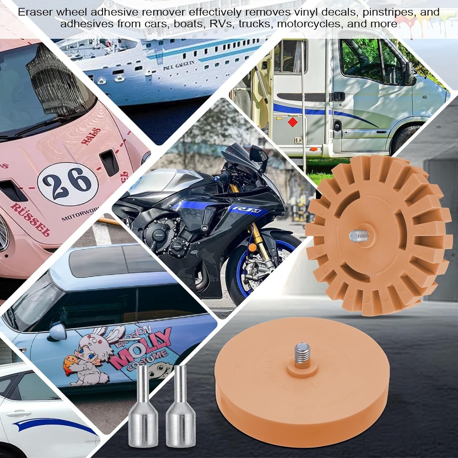 Complete 4-Piece Rubber Decal Removal Kit – Precision Cleaning Without Damage