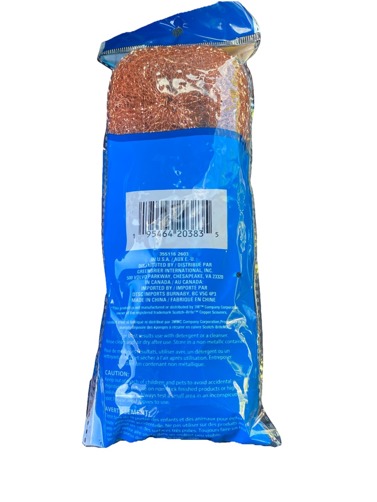 Scrub Buddies Copper Scrubbers, Pots Pans Grills Stoves Ovens 3 Pads Heavy Duty