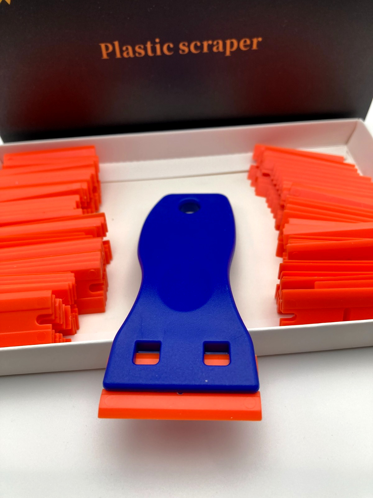 Plastic Razor Scraper Tool + 83 Blades Adhesive Sticker Decal Remover Kit