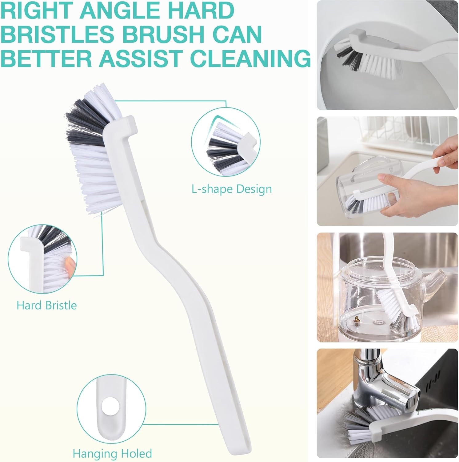 12PCS Grout Brush Set, Hard Bristle Crevice & Baseboard Tool | Crevice cleaning