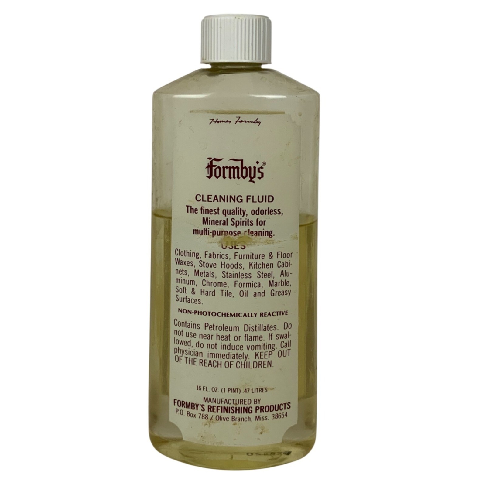 Formbys Pure Odorless Mineral Spirits Cleaning Fluid 16 Fl Oz Multi-Purpose USED