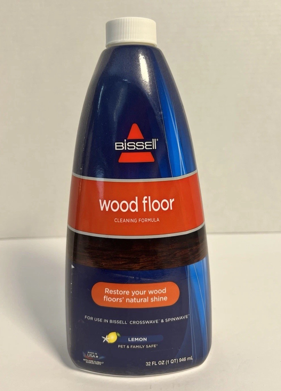 BISSELL Wood Floor Cleaner 32 Oz Crosswave & Spinwave Lemon Scent Pet Safe
