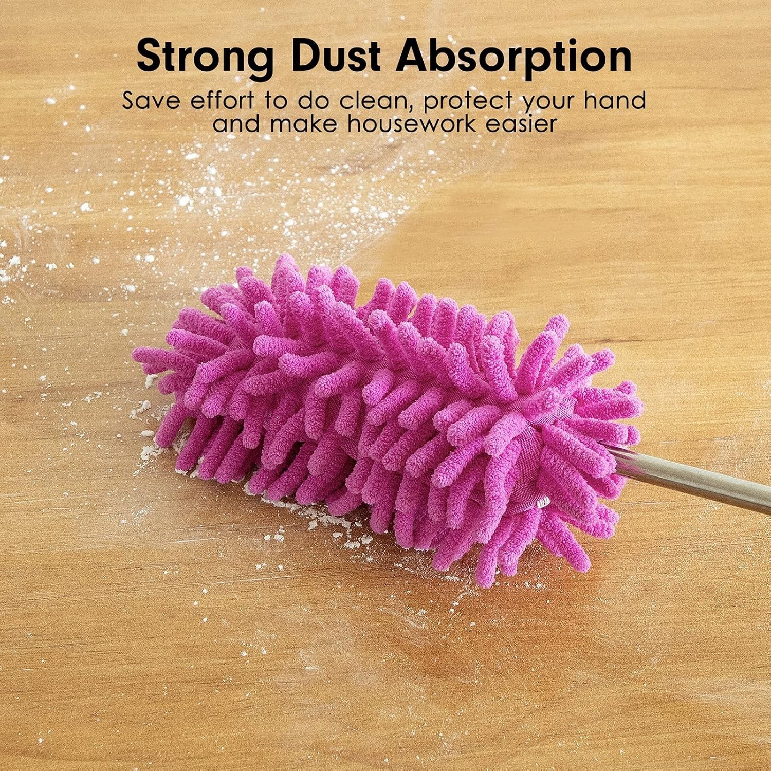 Washable Microfiber Duster with Extendable Pole – Ideal for Home & Car Cleaning