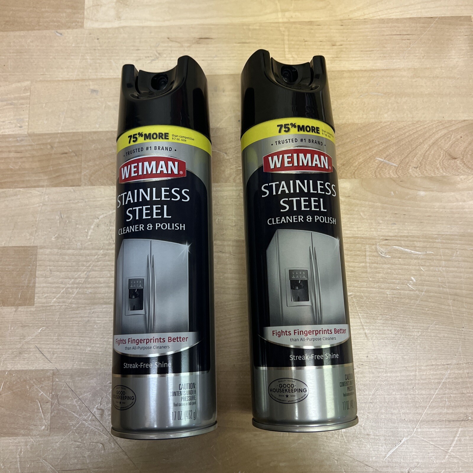 Weiman Stainless Steel Cleaner and Polish 17 Oz Each (2 PACK) New