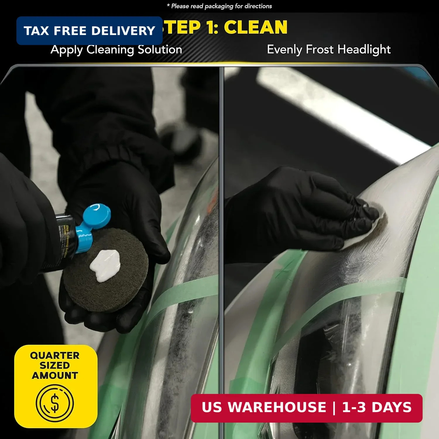 Meguiar’s Two Step Car Headlight Restoration Kit, Headlight Cleaner Restores Cle