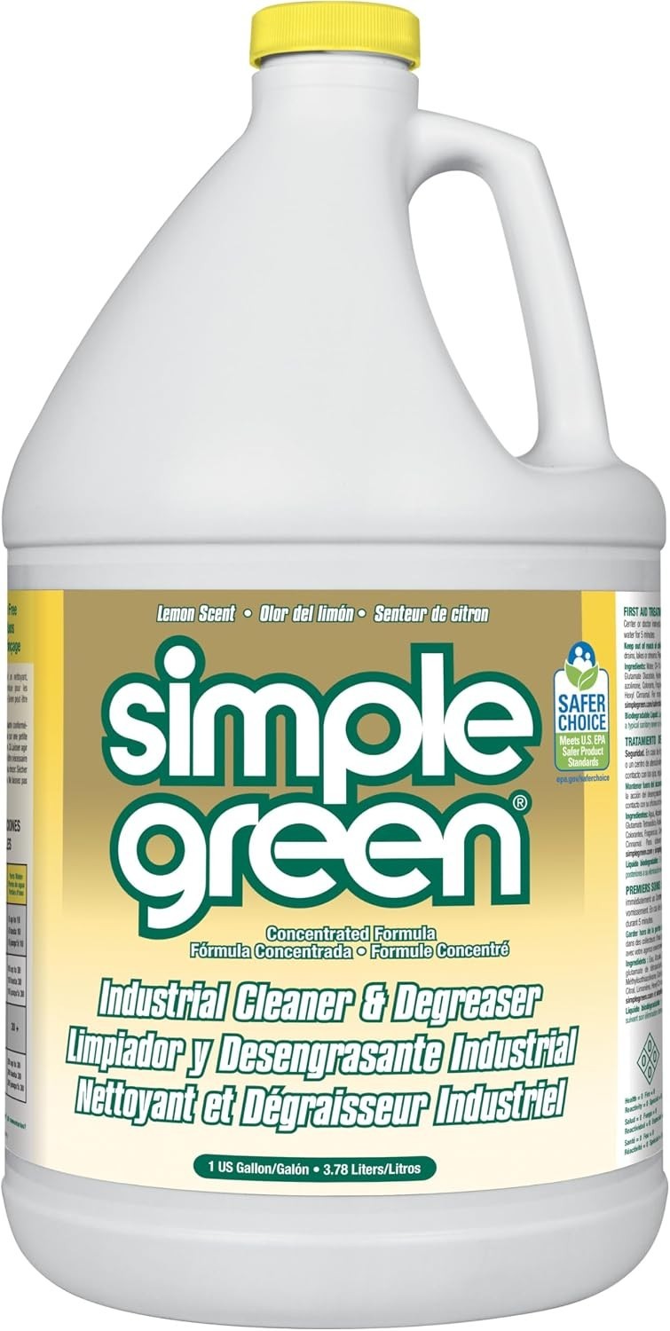 Biodegradable Industrial Cleaner & Degreaser – Lemon Scented, All-Purpose 128 Oz