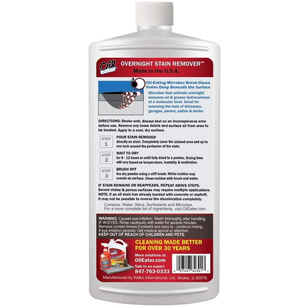 32 Oz Overnight Stain Remover for Cleaning Oil Stains on Concrete, Driveway, Pav