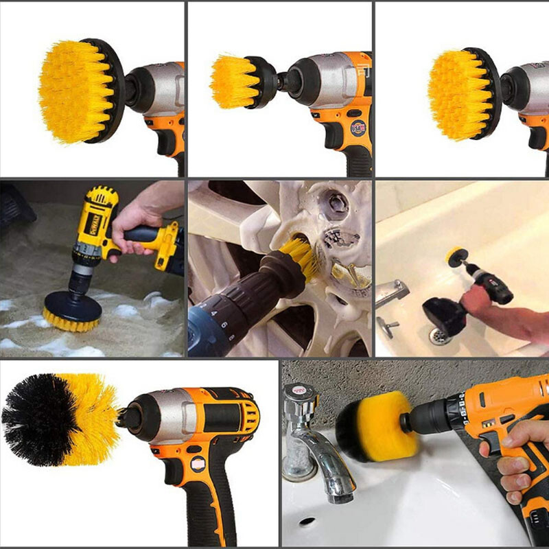 Drill Detailing Brush Power Scrubber Tile Grout Cleaning Polishing n Scrubbing