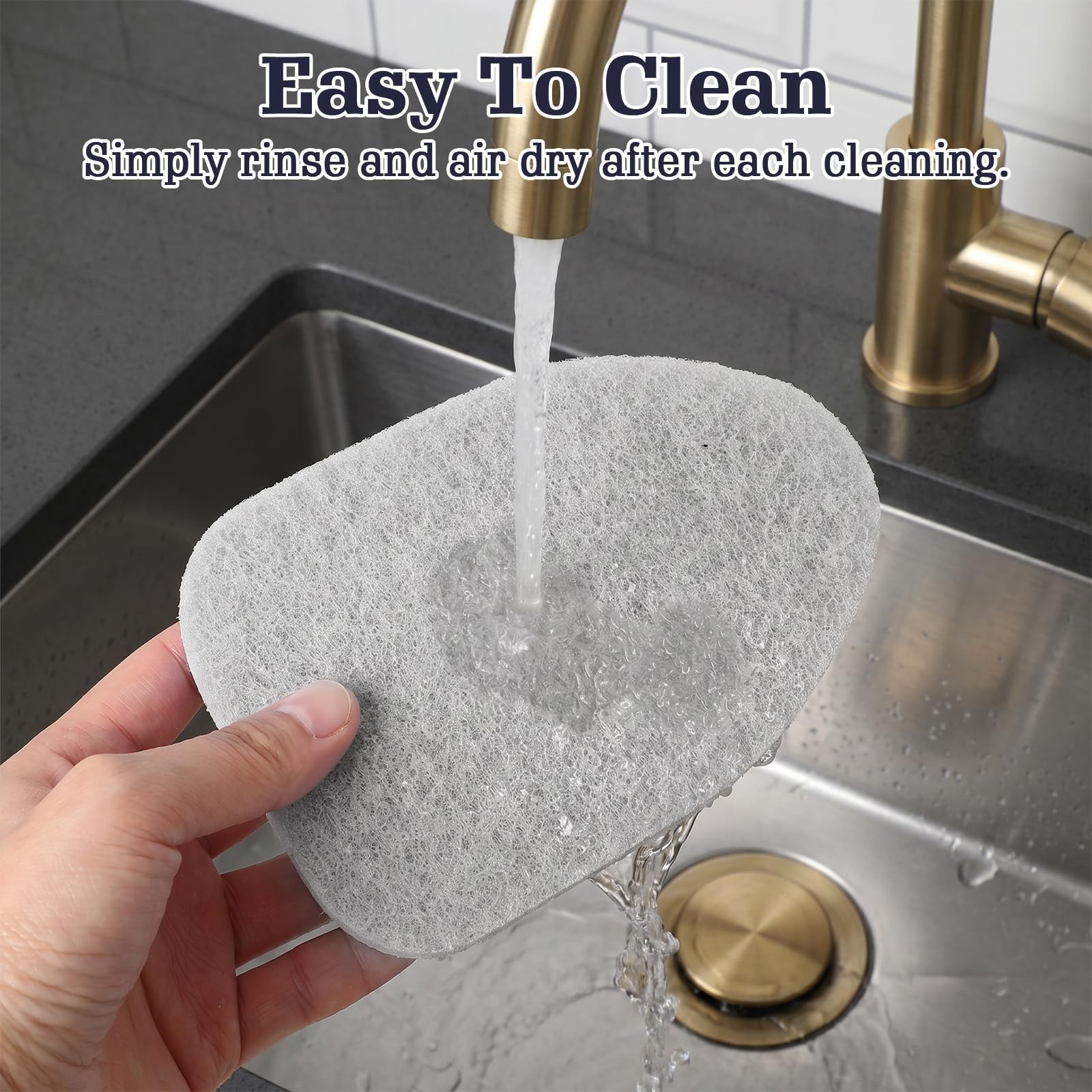 2Pcs Tub Scrubber Refill Scouring Pads- Shower and Tub Scrubber Replacement