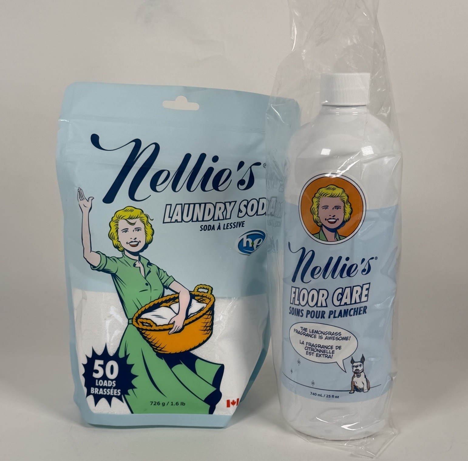 Nellie’s Laundry Soda & Floor Cleaner For Wow Mop (50 Loads, 25Fl oz) NEW Lot