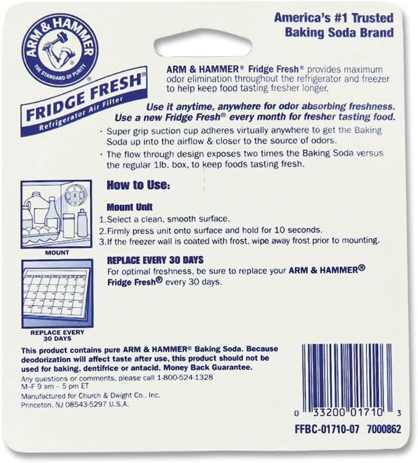 Arm & Hammer Fridge Fresh Baking Soda Disc, Refrigerator Air Filter