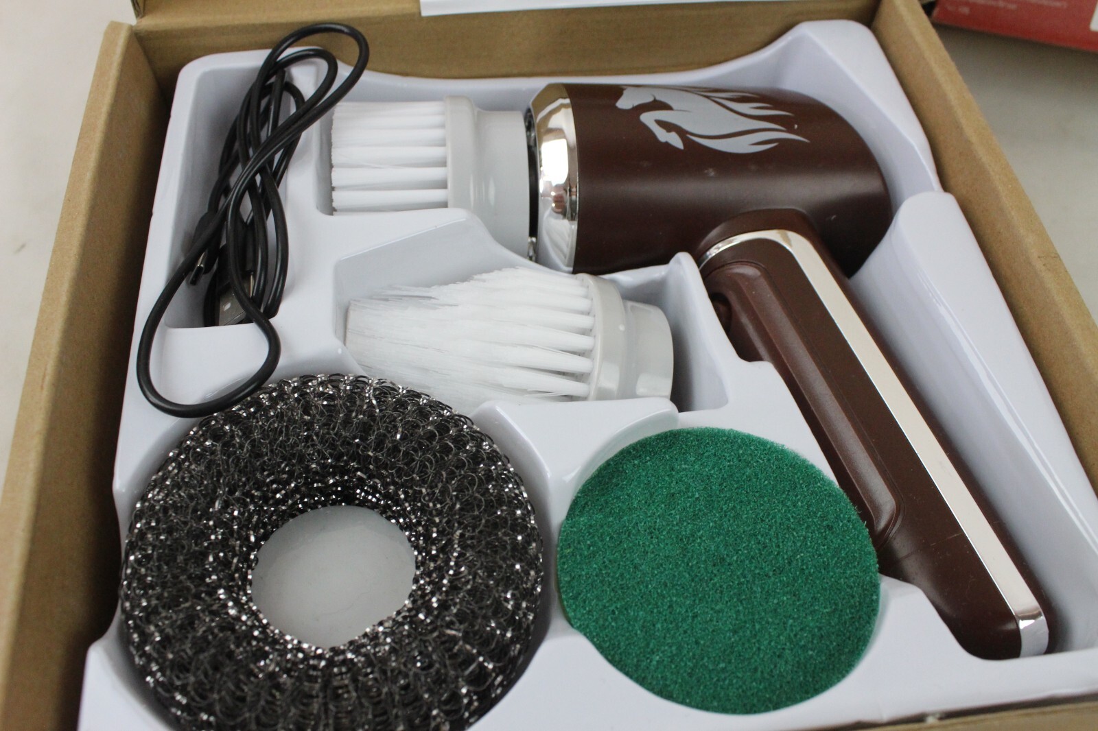 2 Used Handheld Cordless Rechargeable Spinning Power Scrubber Ruby Horsepower ZZ