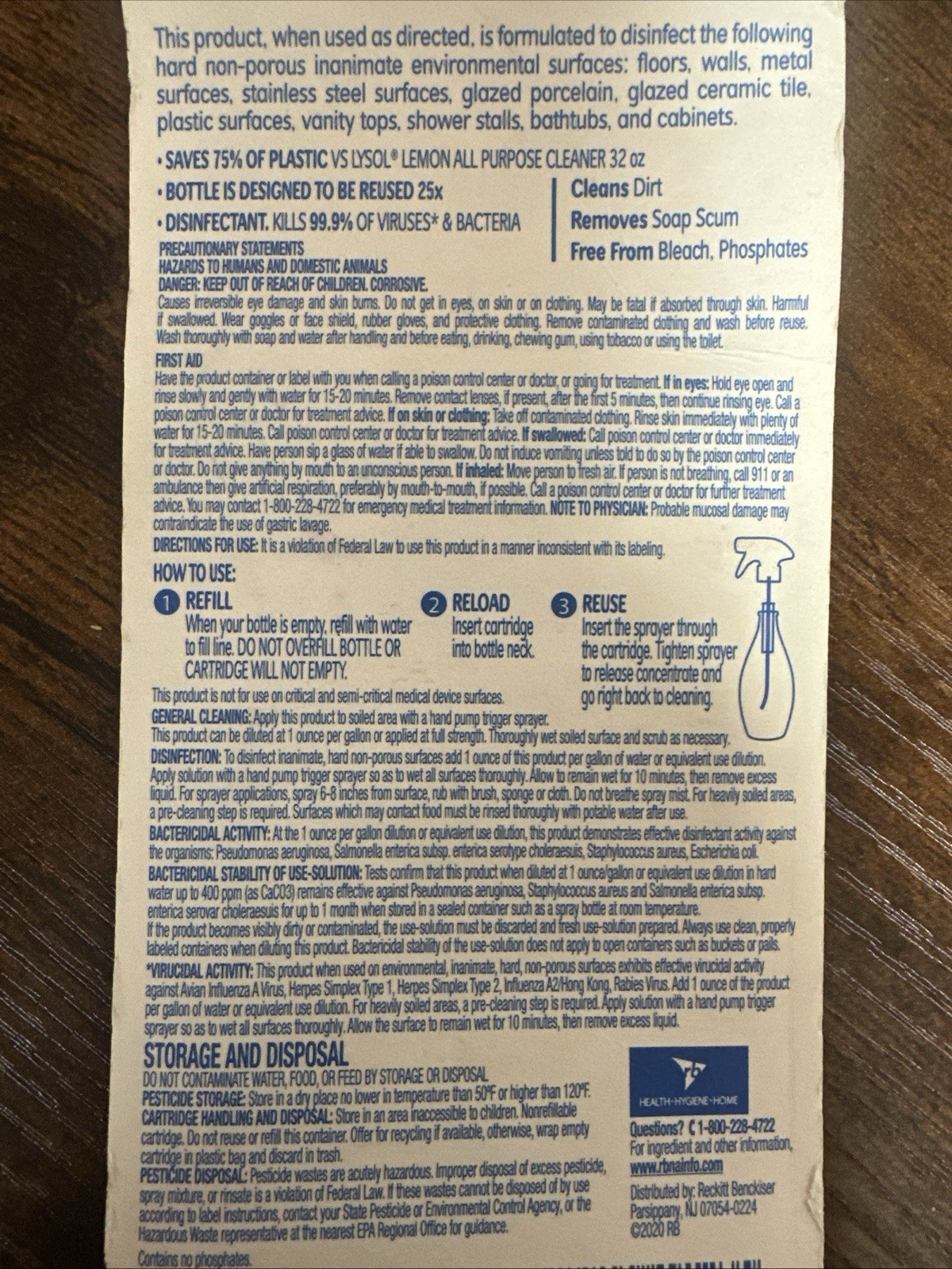 Lysol SMART Refill Multi-Purpose Cleaner 8 Cartridges, Citrus Breeze New