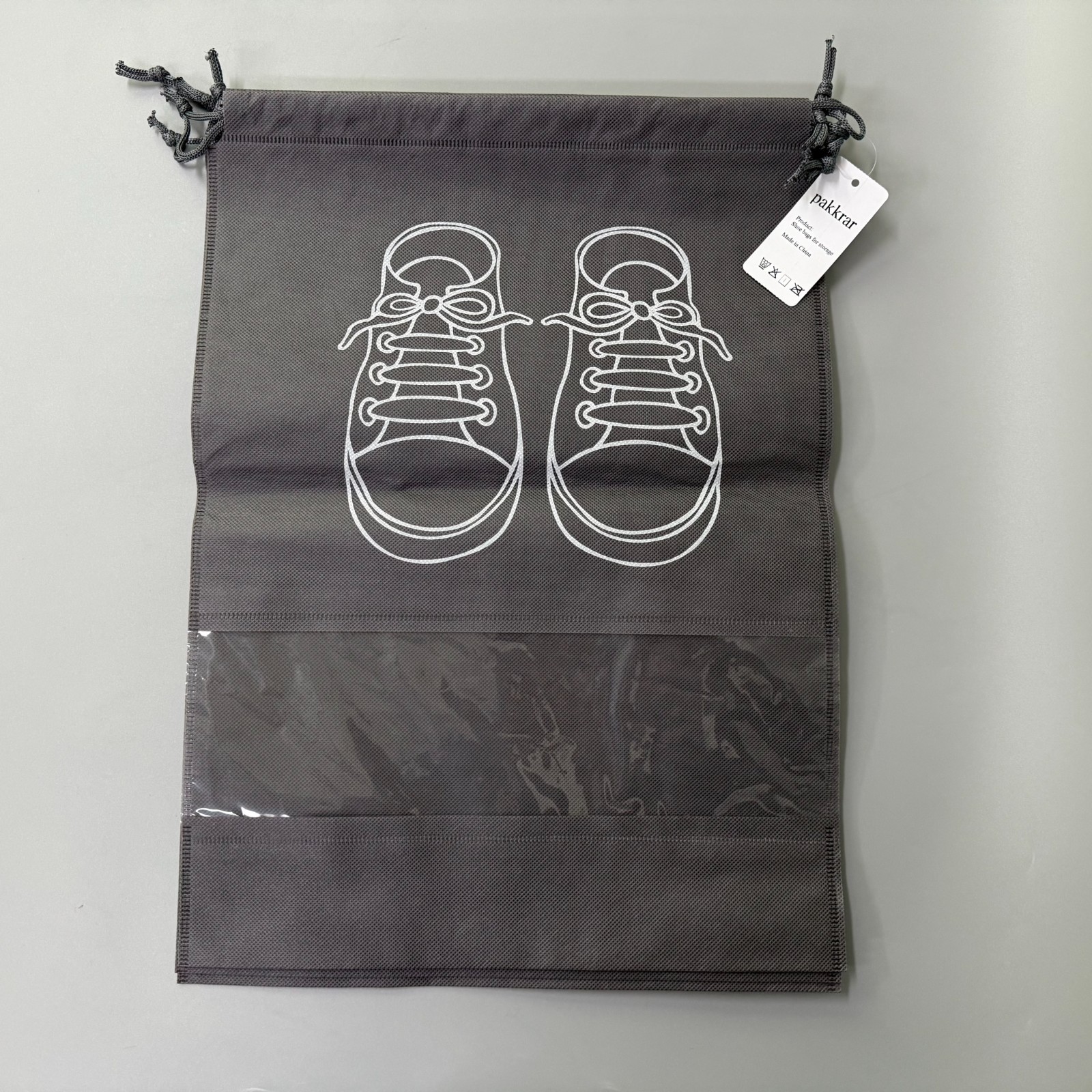 pakkrar Shoe Bags for Storage, Portable Non-Woven Shoe Organizers Storage Bags