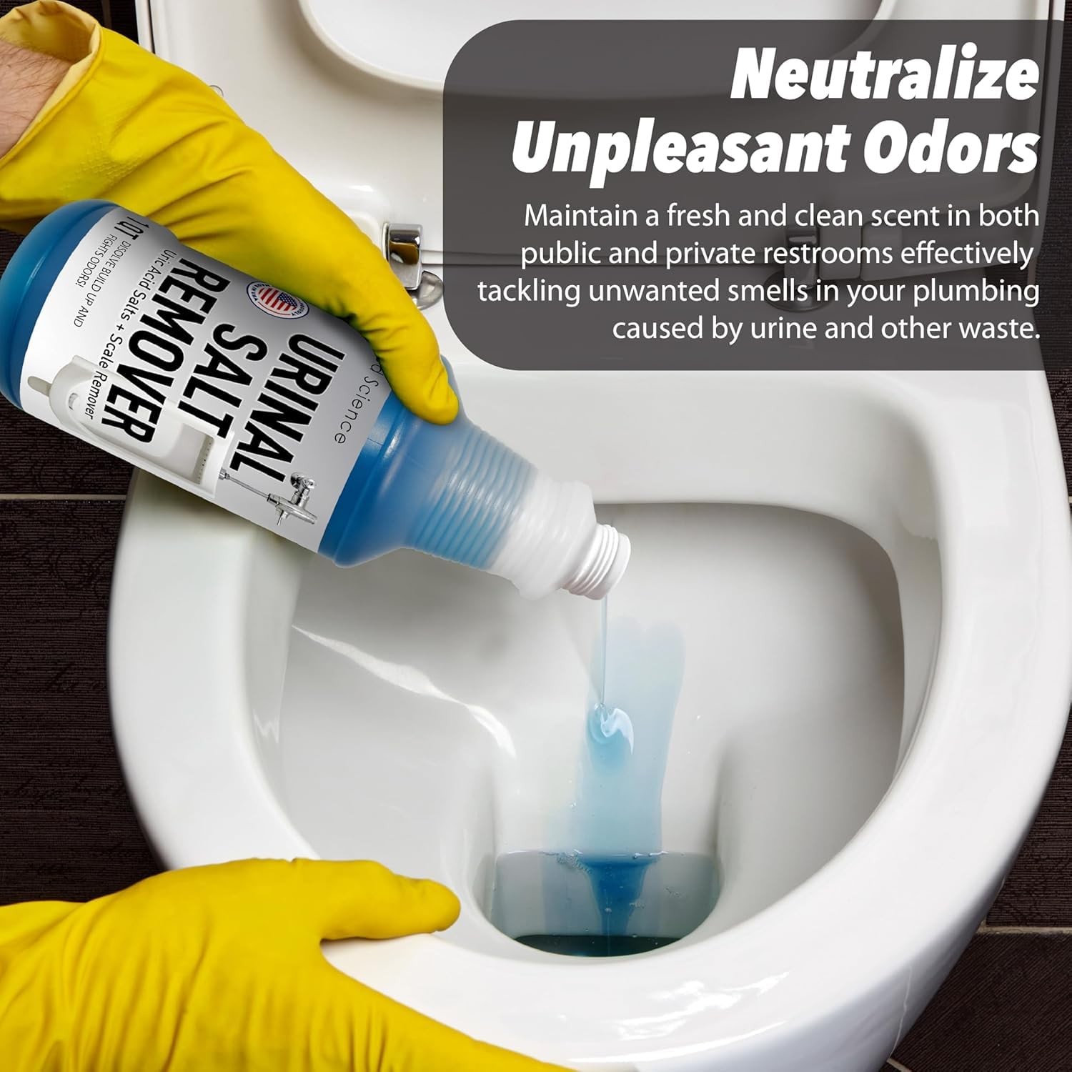 Urinal Salt, Calcium and Mineral Scale – Eliminates Urine Odor, Destroys Uric…