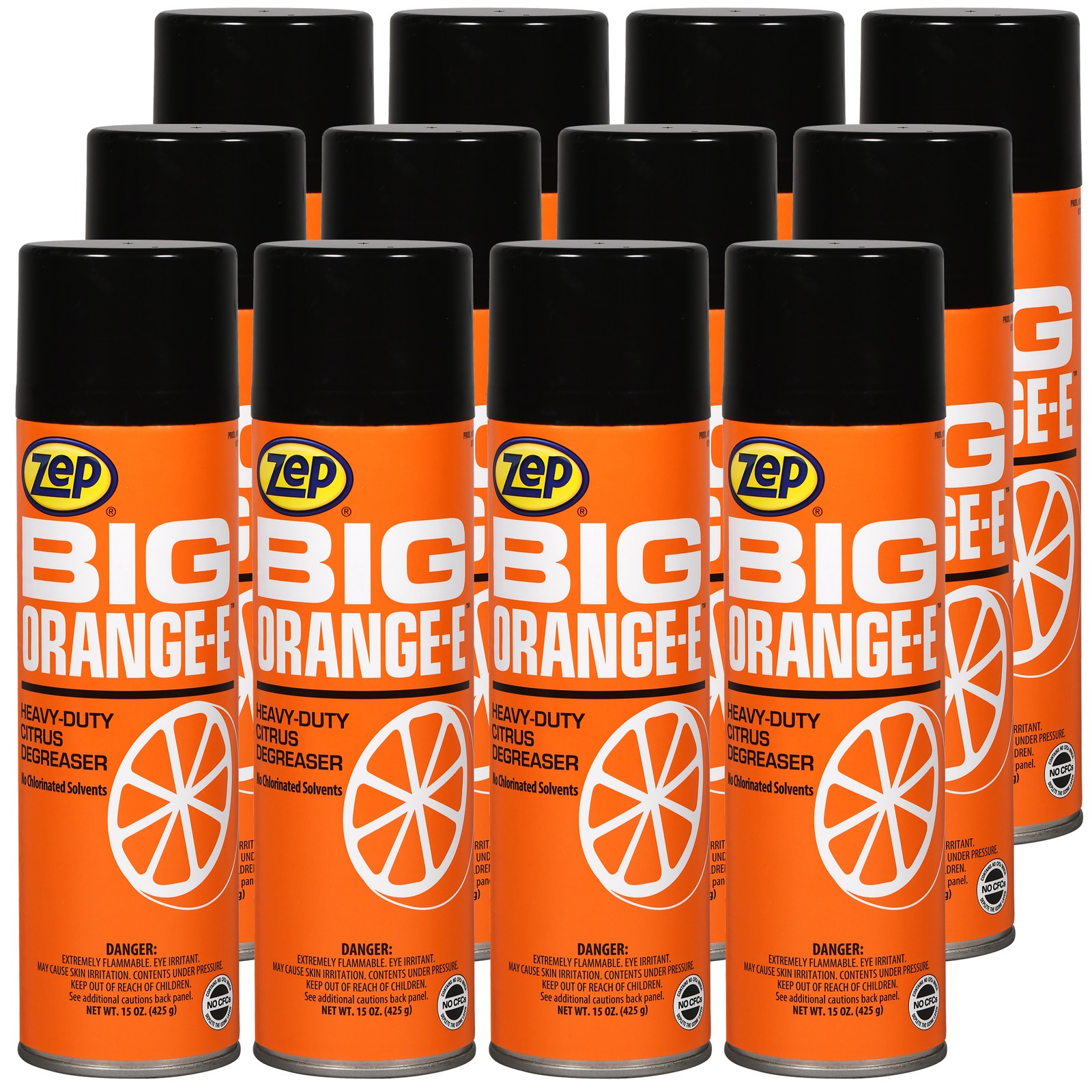 Zep Big Orange-E Heavy-Duty Citrus Degreaser Aerosol – 15 oz (Case of 12) 18501