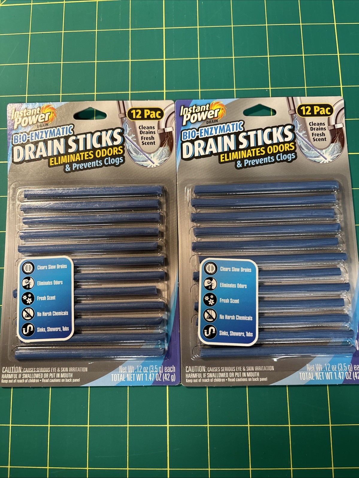 Instant Power Stick Enzymatic Drain Opener 2 – 12 pk