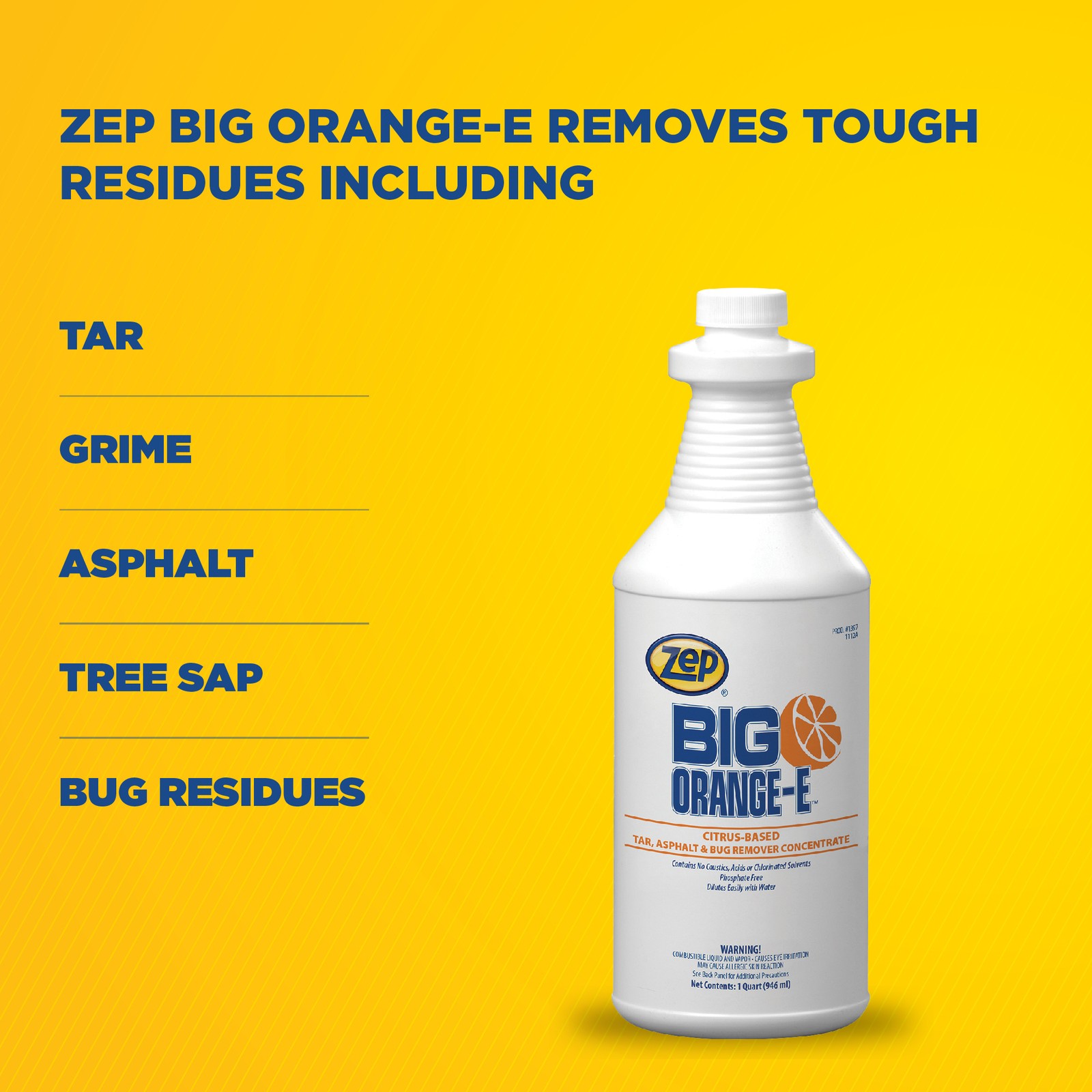 Zep Big Orange-E NPE Free Cirtus-Based Liquid Cleaner – 32 oz. (Case of 12) –