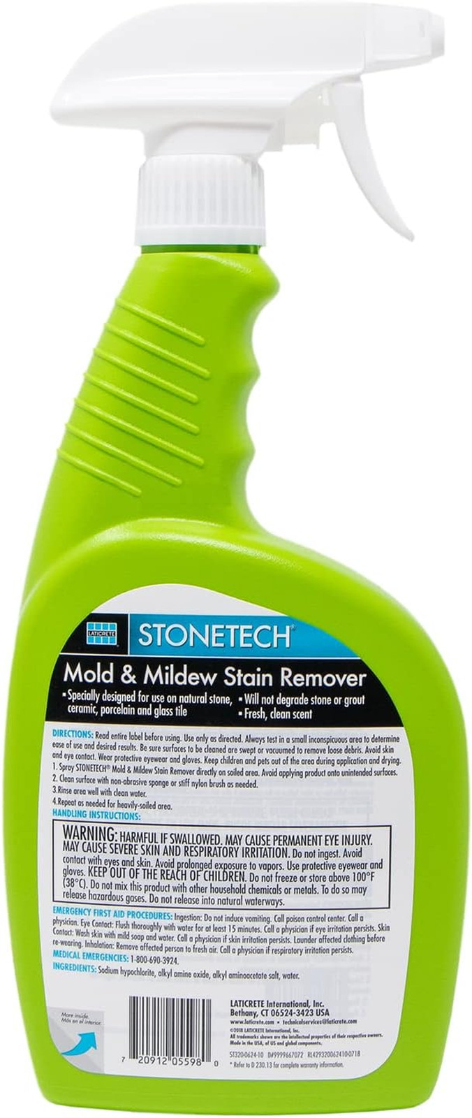 Mold & Mildew Stain Remover, 24OZ (709ML) Spray Bottle