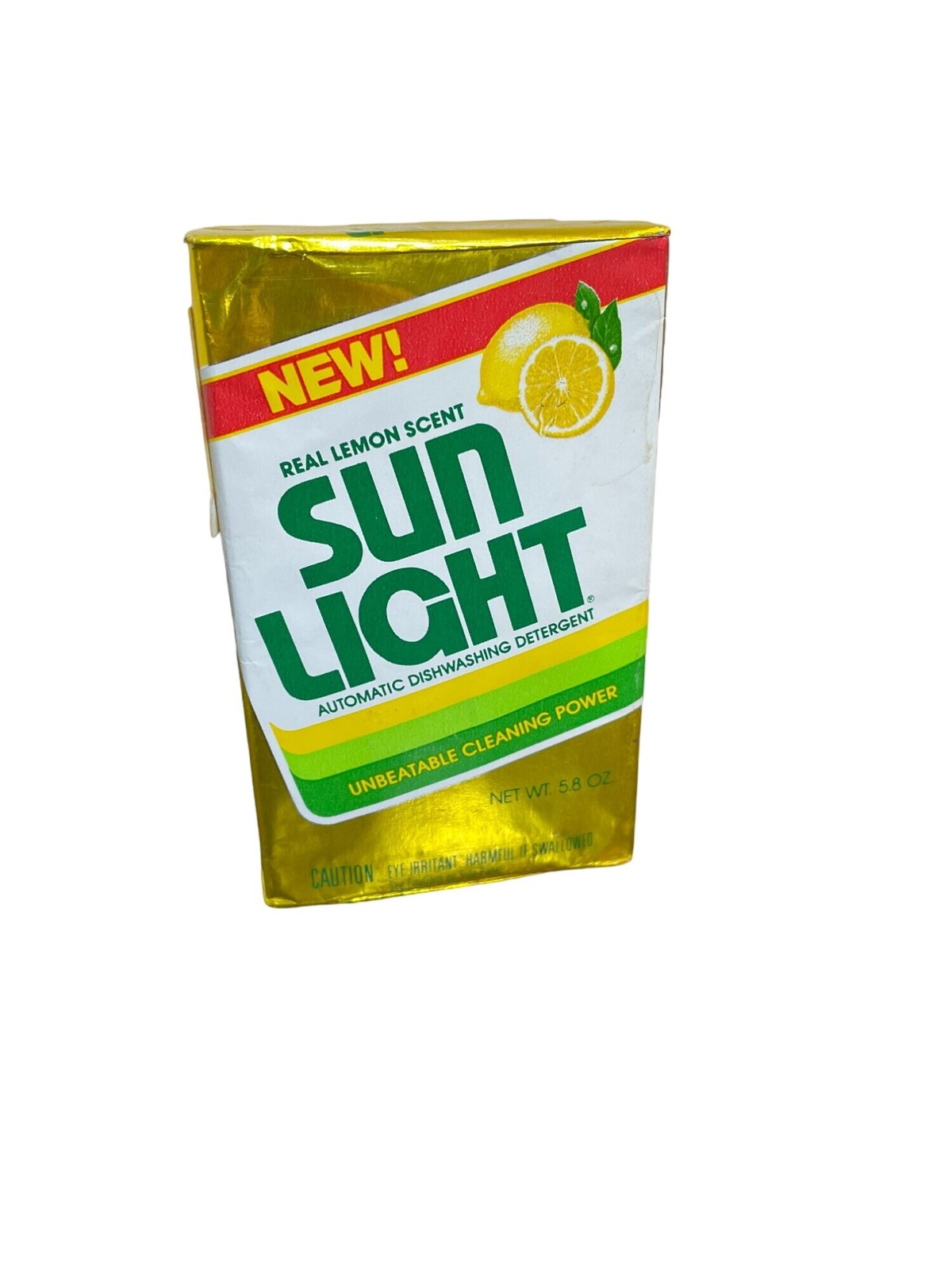 Vintage Powdered Sun Light Dishwashing Detergent 5.8oz – NEW – Lemon Scent