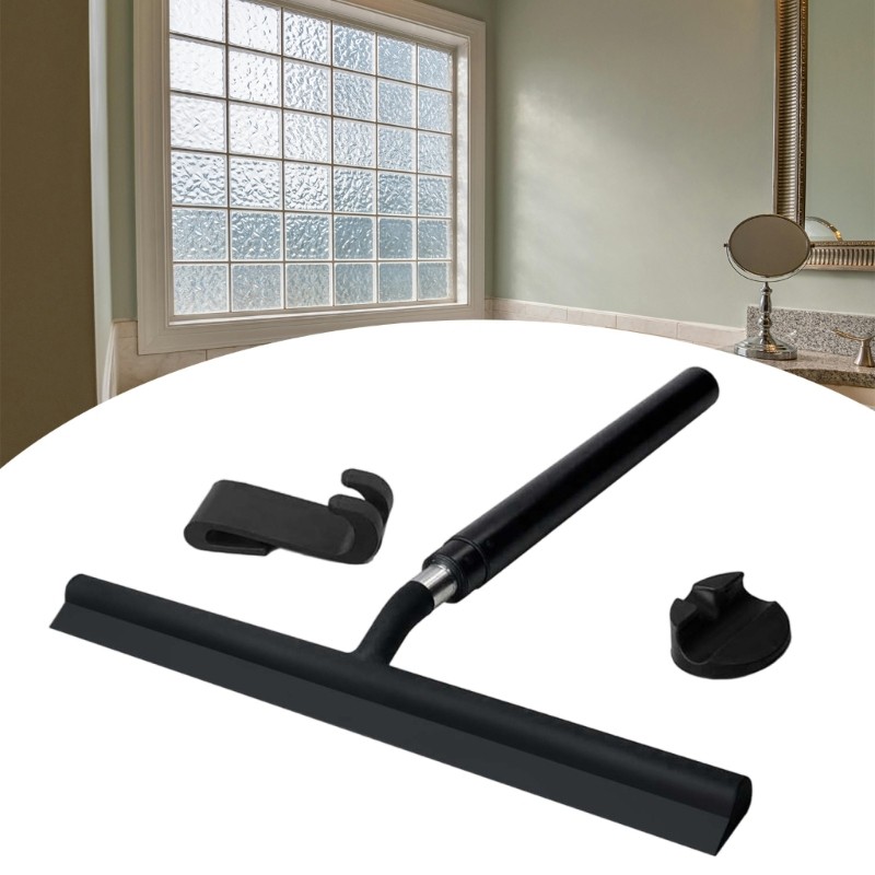 Rubber Floor Squeegee Telescopic Handle For Shower Mirror Tile Cleaning