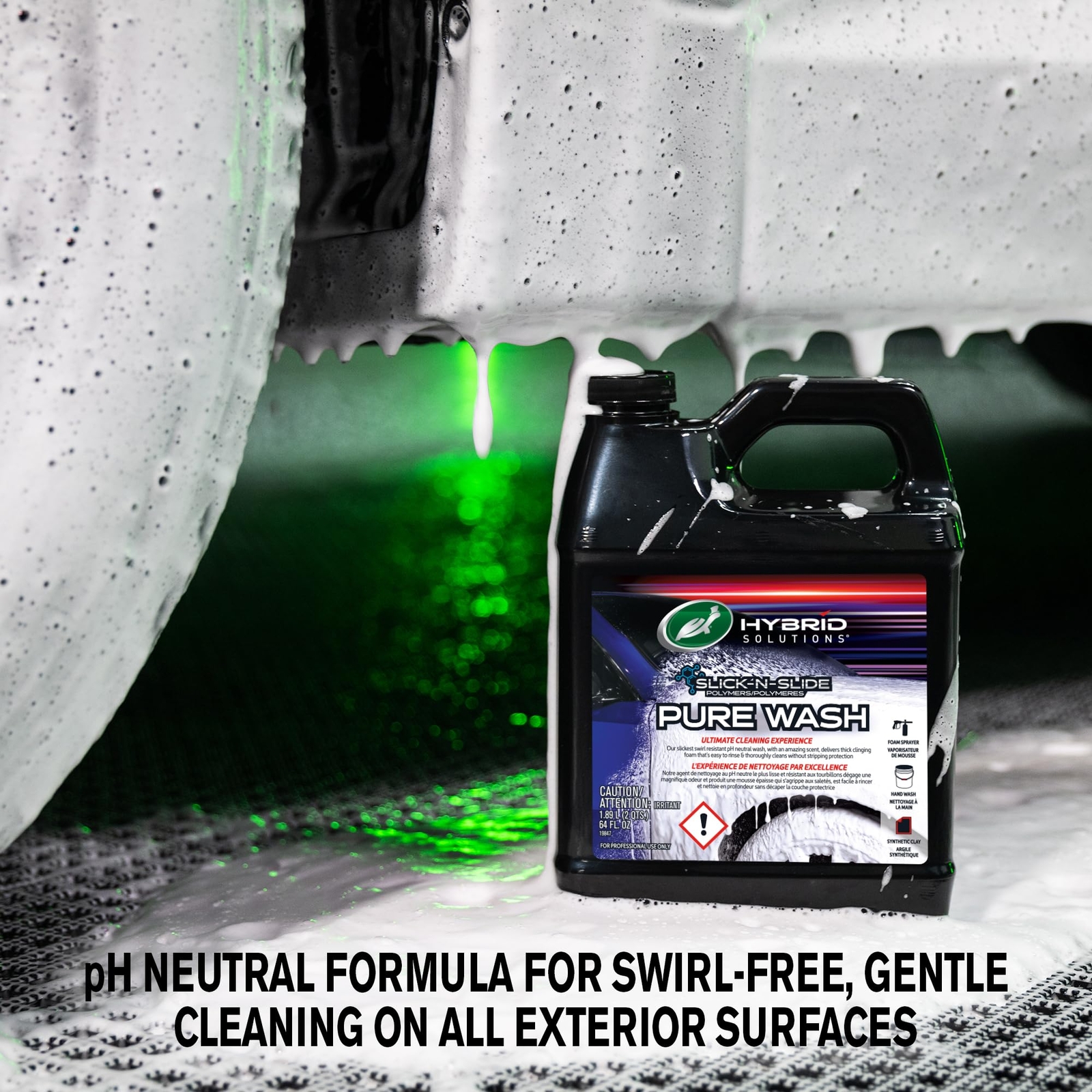 Turtle Wax 54320 Hybrid Solutions Slick-N-Slide Pure Wash pH Neutral Extreme