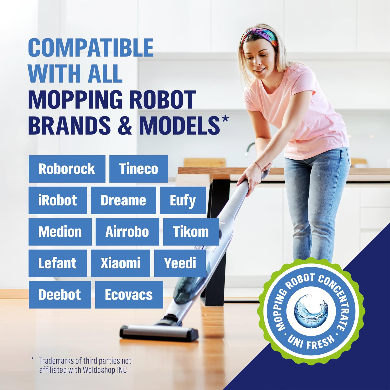 Floor Cleaner Solution for Robot Mops 25.36 fl.oz – Concentrate Makes 40 Gall…