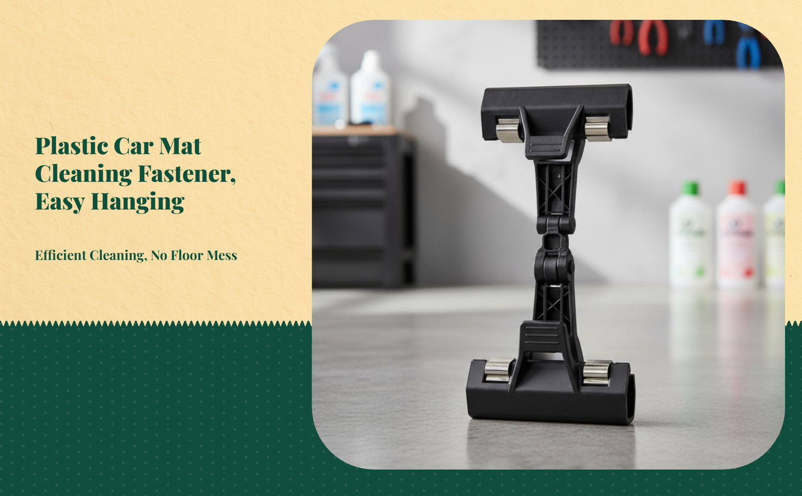 Car Mat Clamp, Stainless Steel Floor Mat Hanger, sturdy Cleaning Fastener