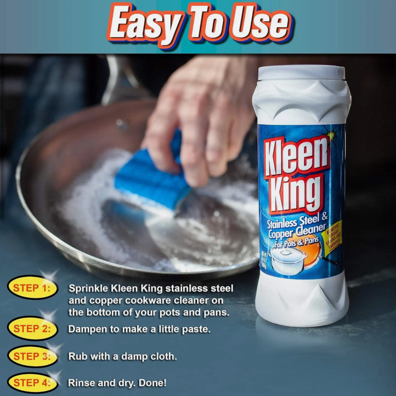 King Kleen Stainless Steel Cookware Cleaner and Copper Cleaner (14 Oz, 1 Pack)