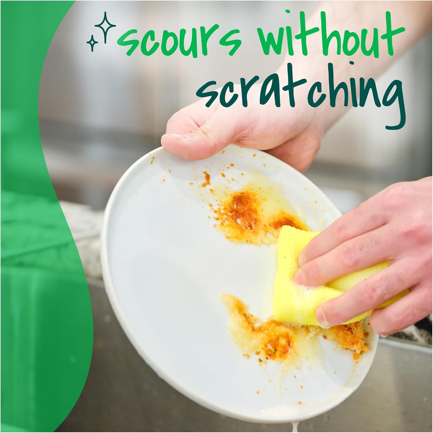 Dobie Non-Scratch All-Purpose Scrub Pads, 12 Total Pads (6 Packs of 2), Reusable