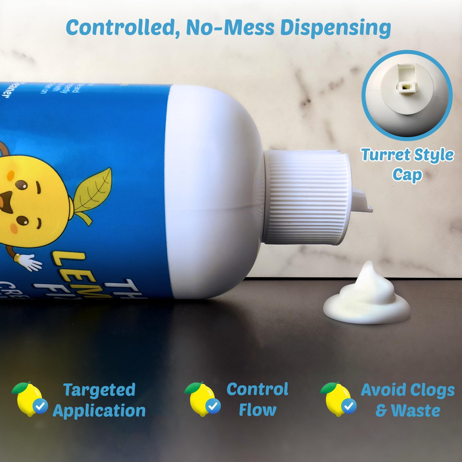 Cream Cleaner for Soap Scum, Hard Water & Grease, The Lemon Fix -Strength Mul…