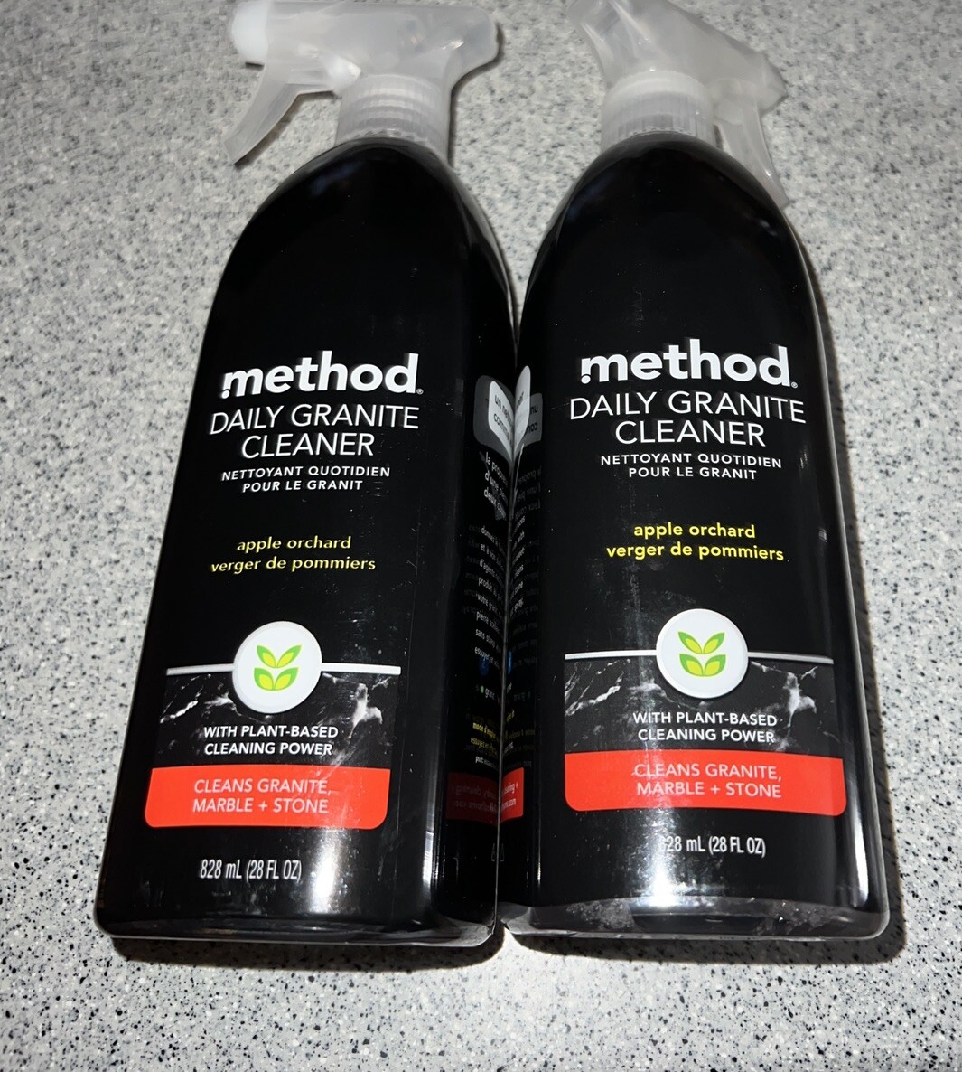 METHOD GRANITE CLEANER (NEW) X 2 BOTTLES -APPLE ORCHARD SCENT
