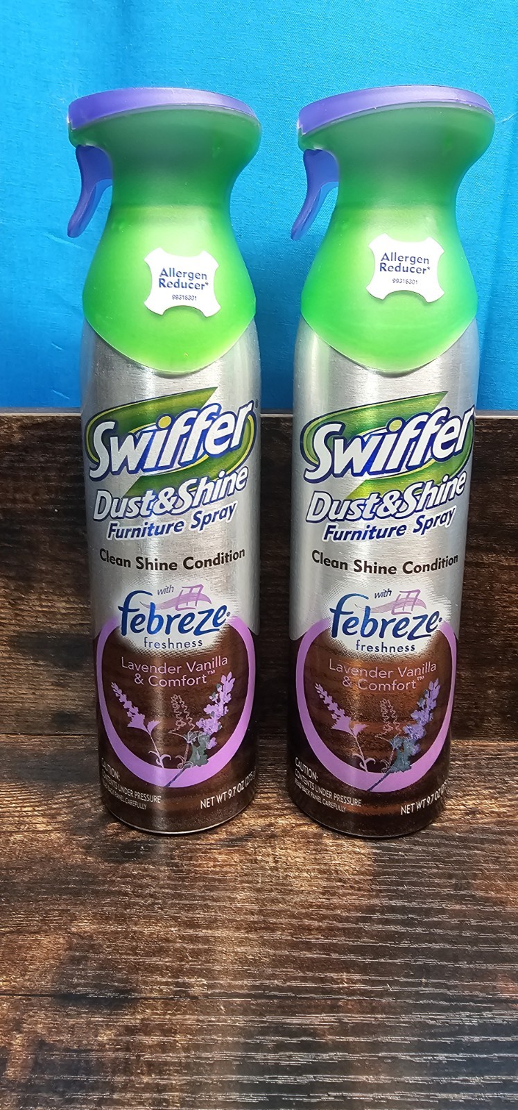Swiffer Dust &Shine MULTI SURFACE Spray Febreze Lavender Vanilla Discontinue 2pk