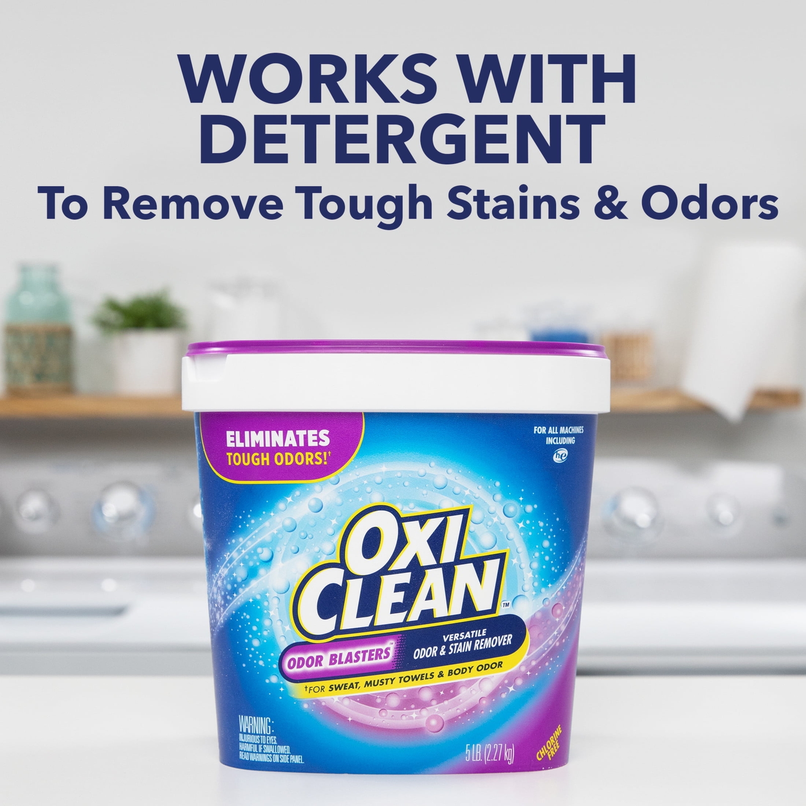 OxiClean Odor Blasters Versatile Home and Laundry Stain Remover Powder, 3 lb