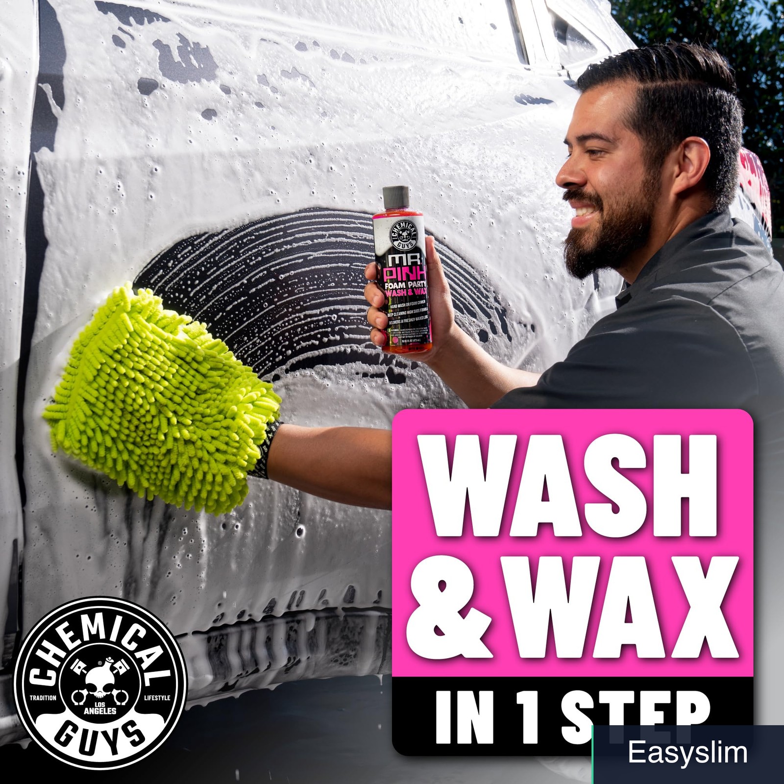 Car Wash Soap 128 oz Wax High-Foaming Tangerine Scent Safe Paint Clear Coat