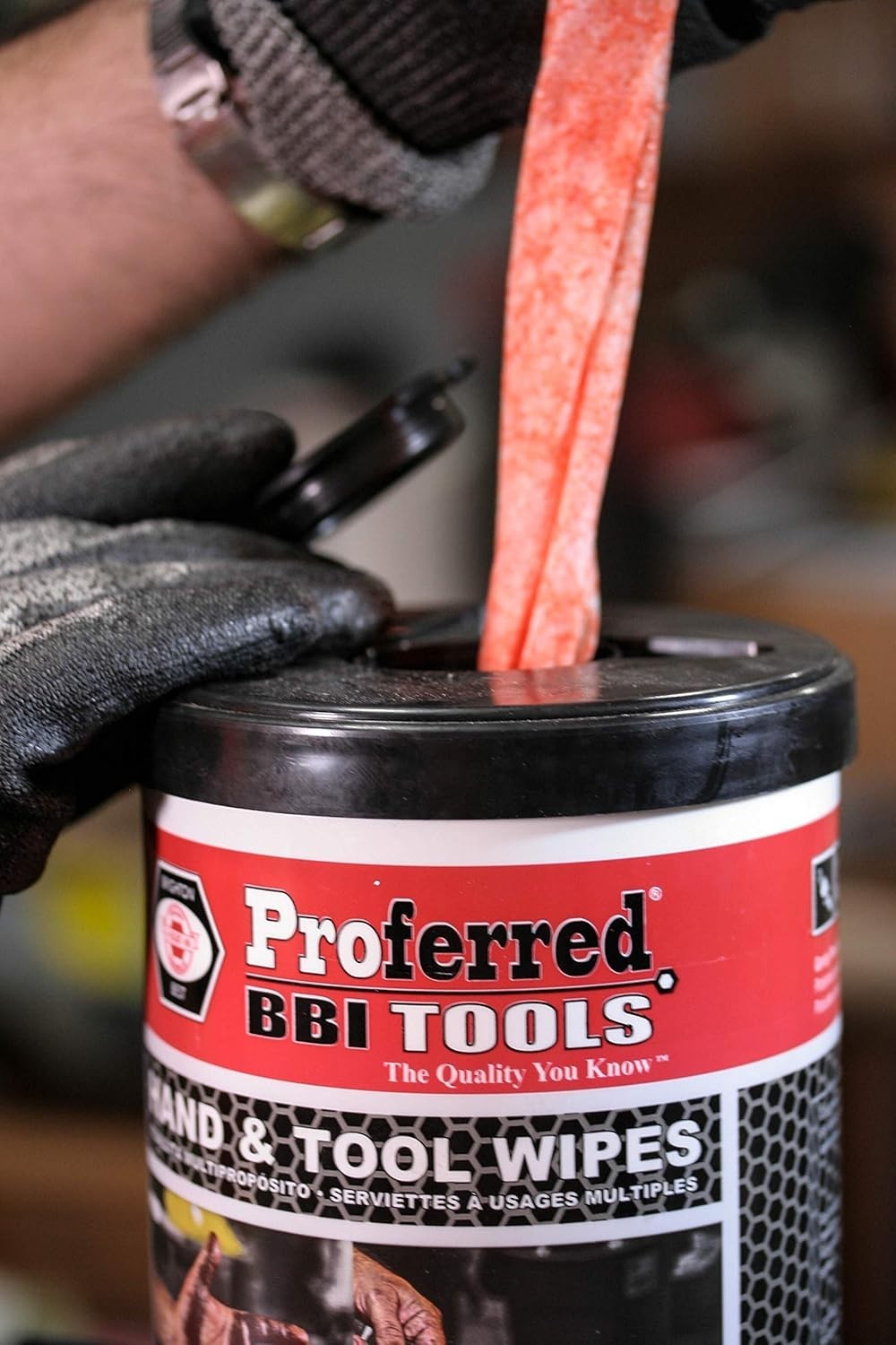 Proferred T99001 Hand and Tool Wipes Heavy Duty Degreasing – Waterless
