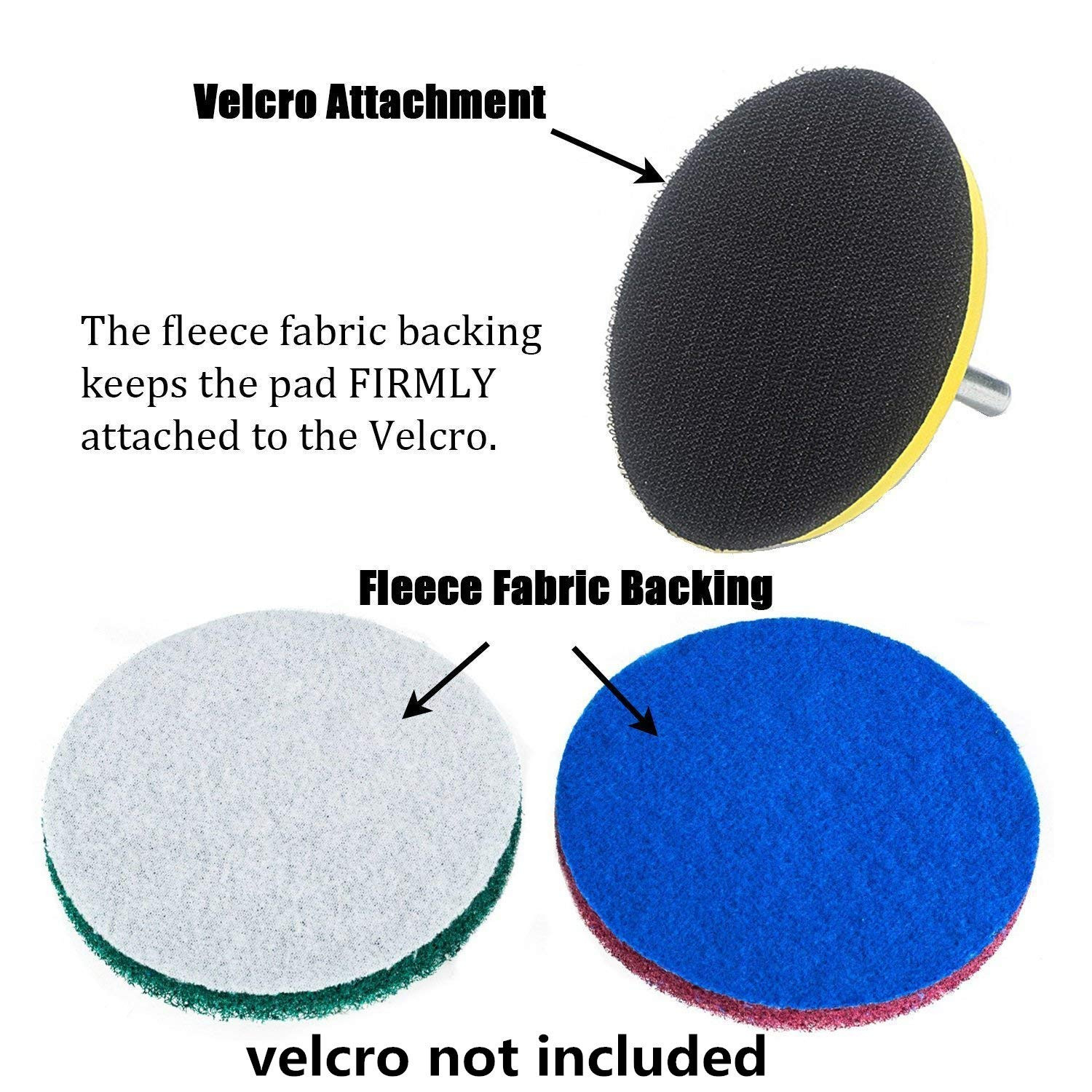 20 Pieces Scrub Pads Drill Power Brush Tile Scrubber Scouring Pads Cleaning Kit