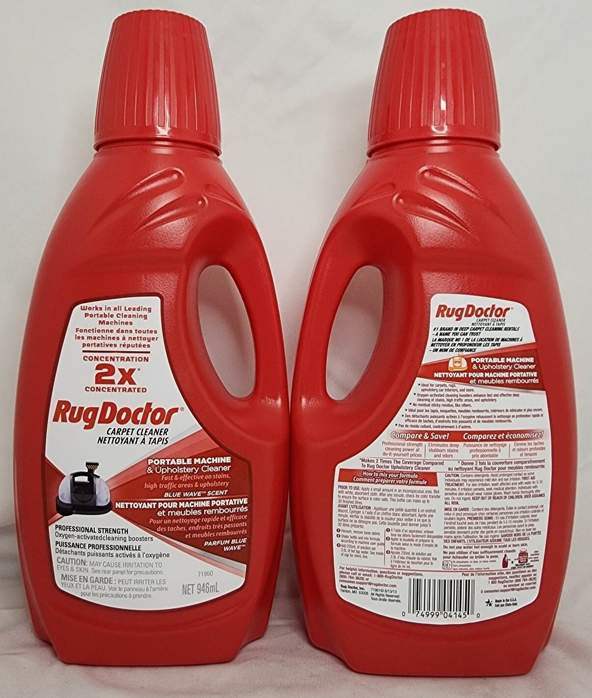 (2) Rug Doctor Professional Strength Portable Machine & Upholstery Cleaner 946mL