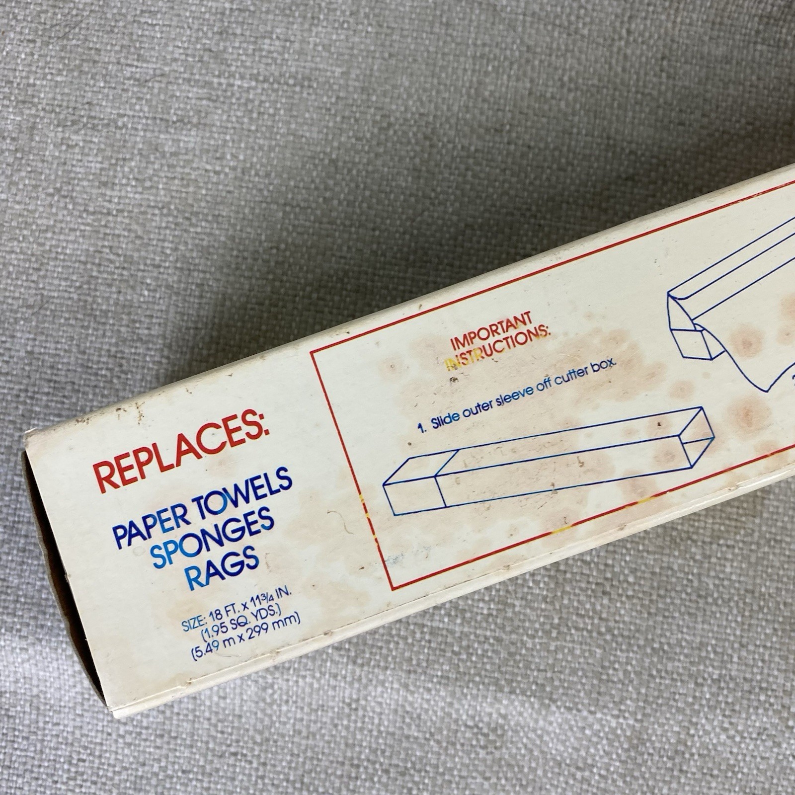 Vintage Roll ‘N Wipes Cloths Reusable Towels Handi Wipes 18 feet x 11 3/4″ NOS