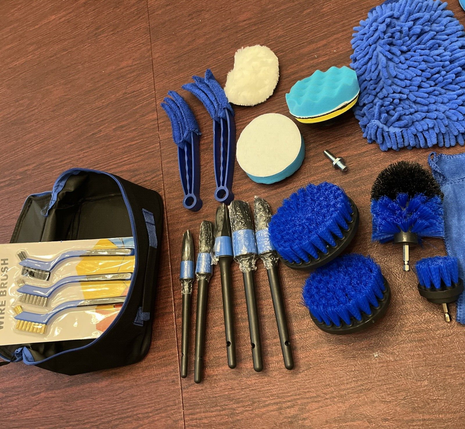 25 Pcs Car Cleaning Kit Detailing Brush Set Auto Detailing Drill Brushes NEW