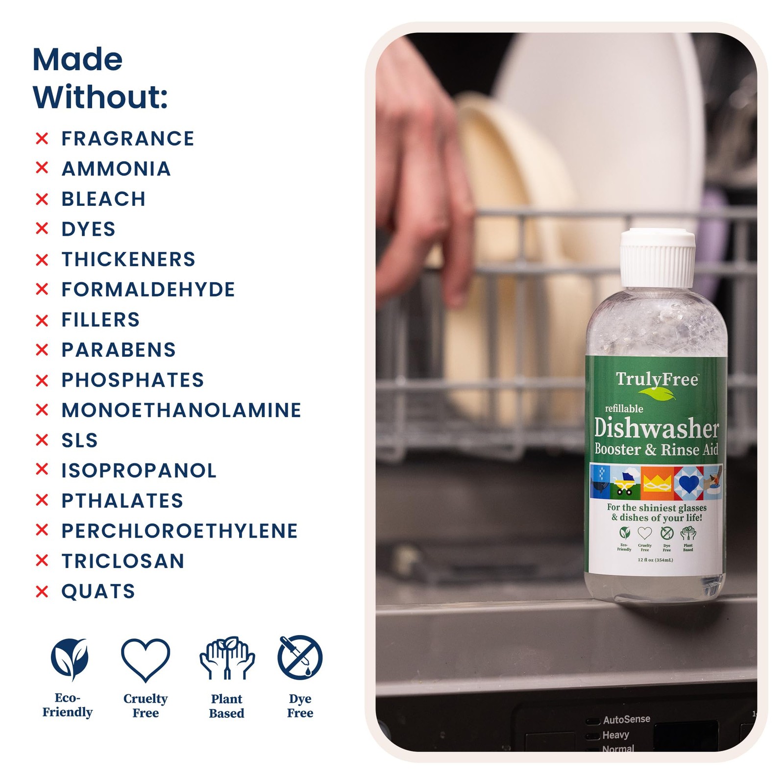 Natural Dishwasher Booster & Rinse Aid Kit – Non-Toxic Dishwashing Aid Formul…