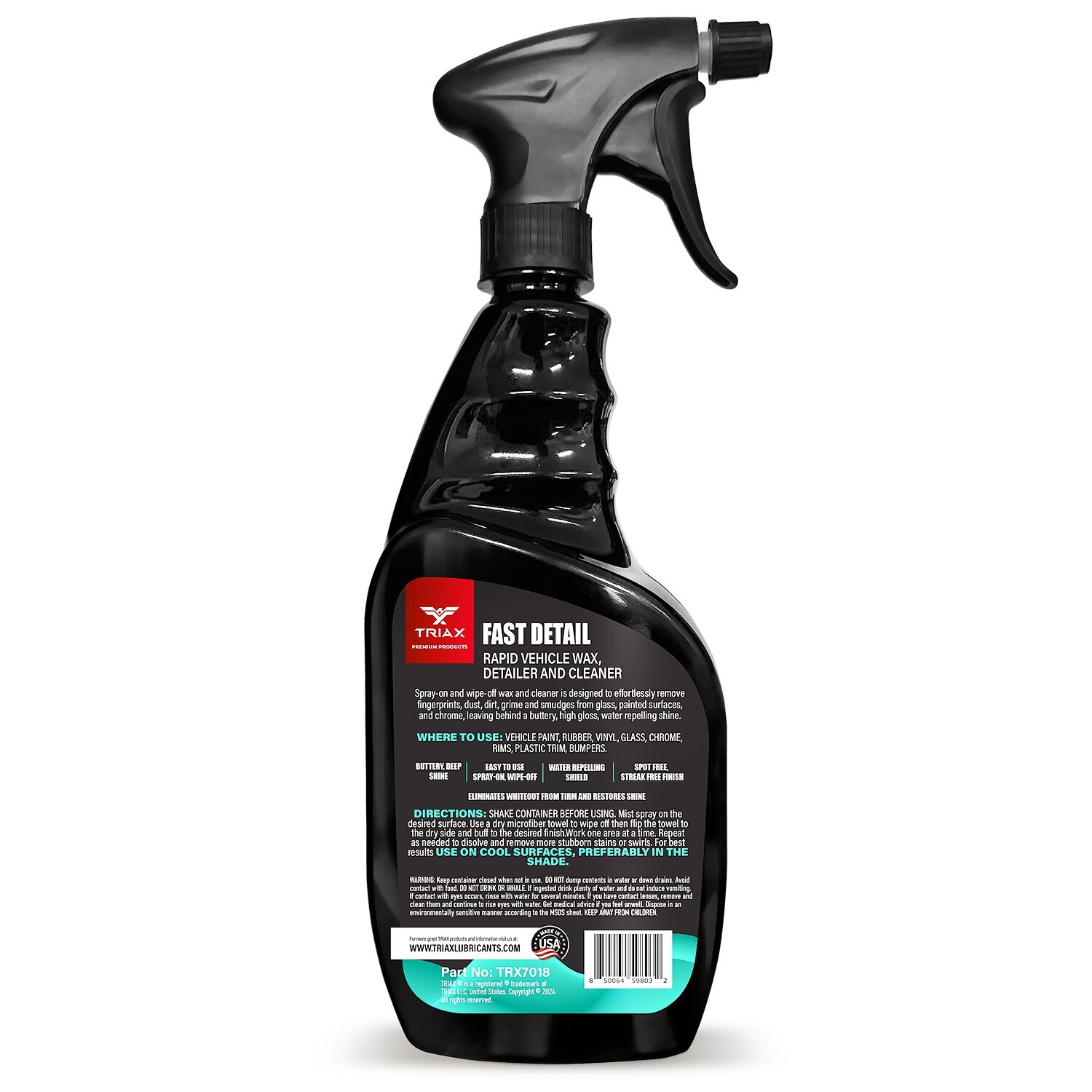 TRIAX Fast Detail – Ultimate Vehicle Waterless Wax, Polish & Cleaner (23 Ounce)