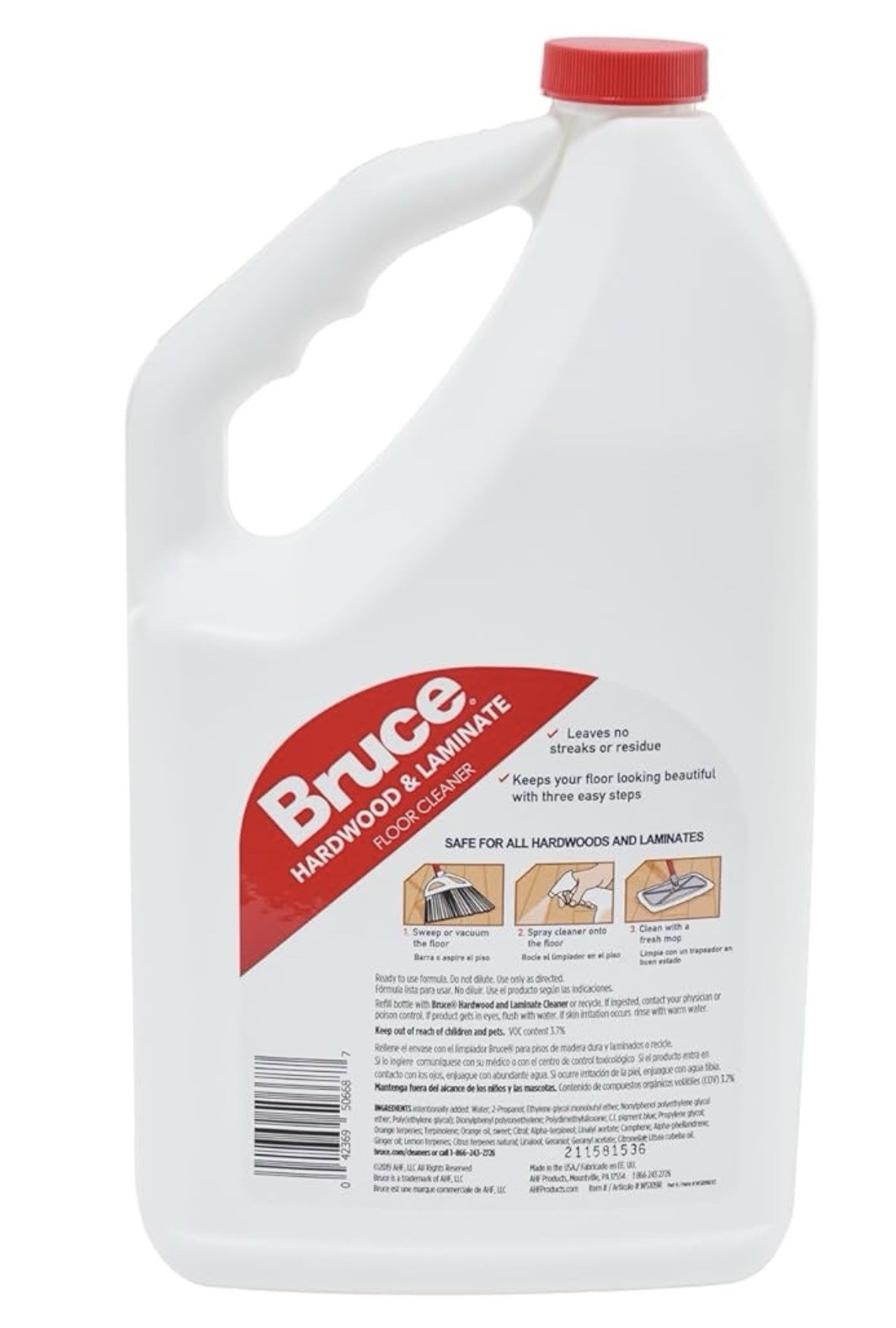 (4 pack) Bruce Hardwood and Laminate Floor Cleaner 64 ounces each