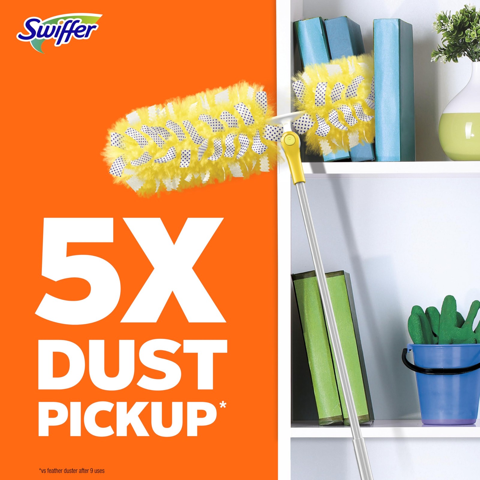 Duster Kit with 6 ft Super Extendable Handle, Heavy Duty Starter Kit with 8 Refi