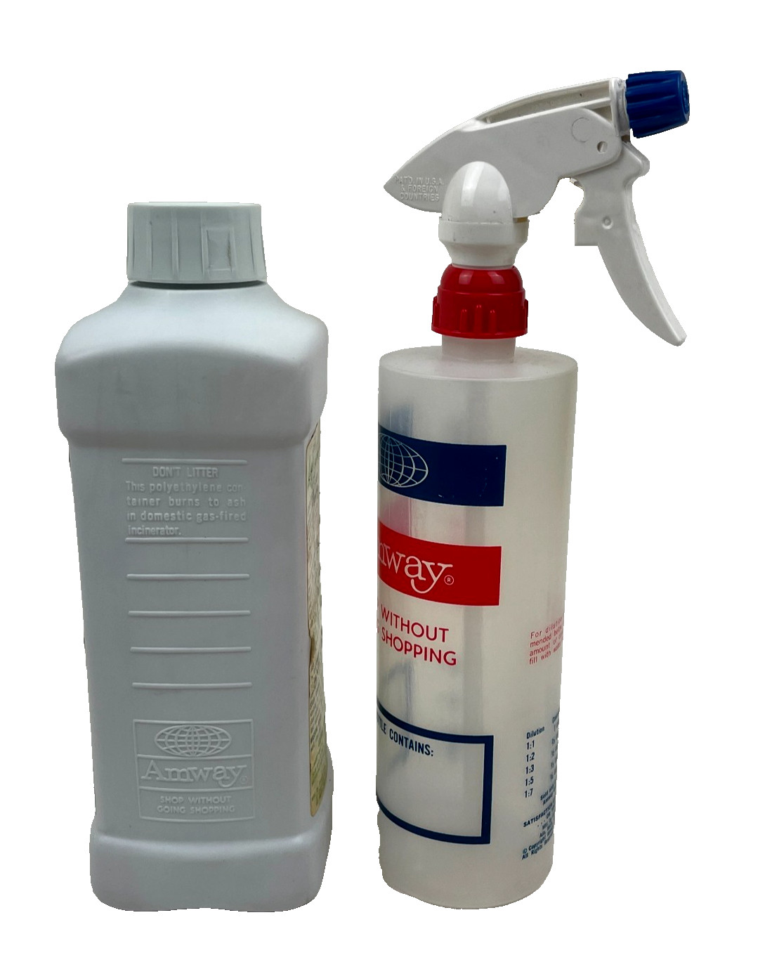 VTG AMWAY Multi Purpose Liquid Organic Cleaner L.O.C 32 Oz w/Spray Bottle 1976