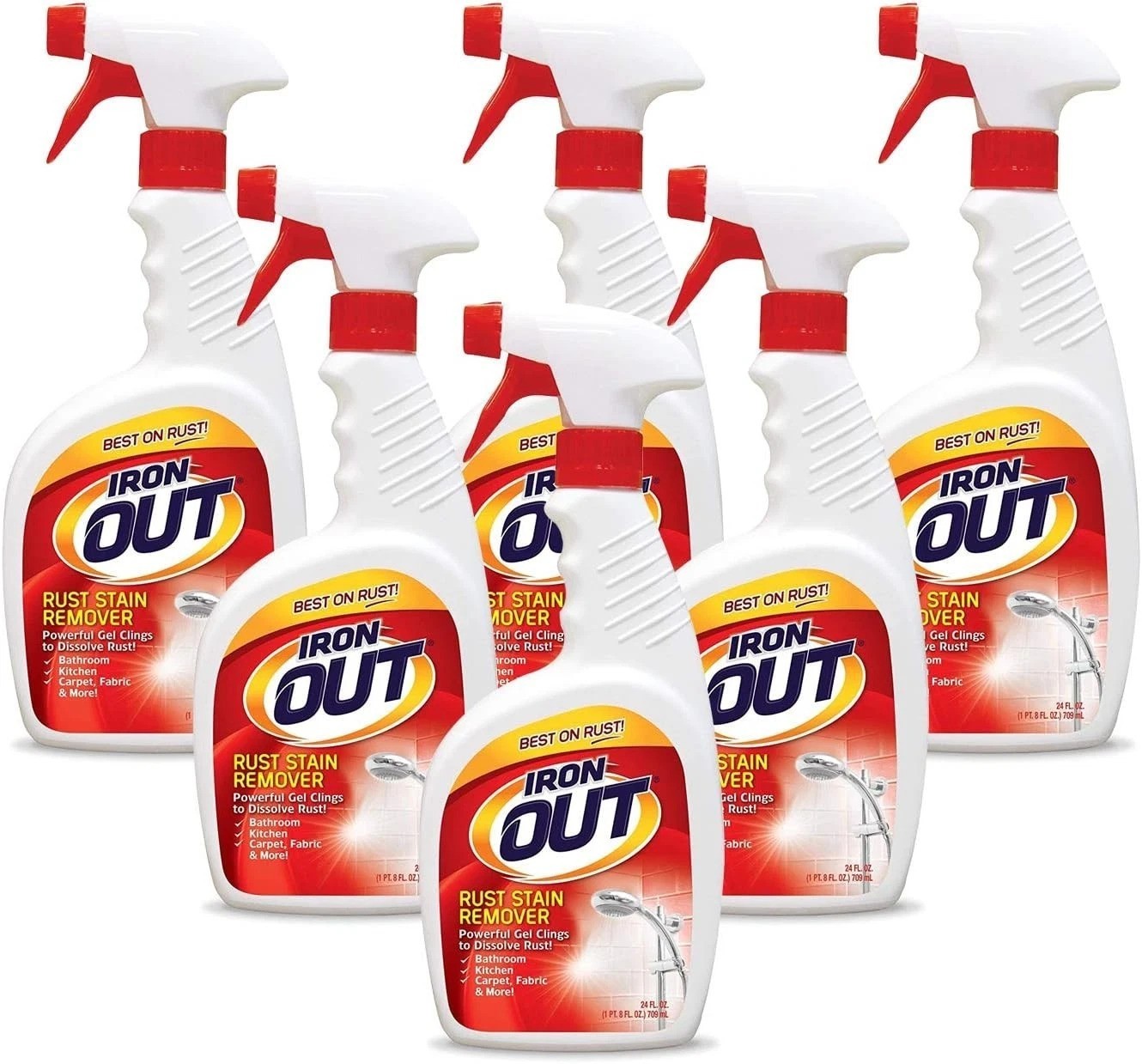 24oz Rust Stain Remover Gel – Multi-Surface, Safe for Home and Family, Pack of 6