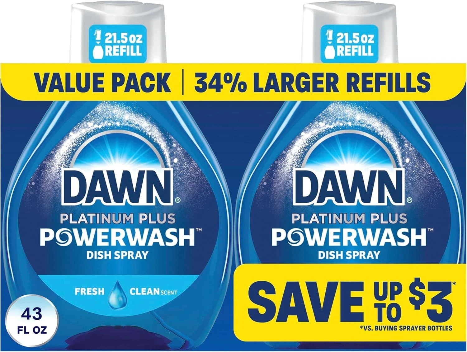 Dawn Powerwash Fresh Dish Spray, Liquid Dish Soap, Dish Soap Refill, Dish Deterg
