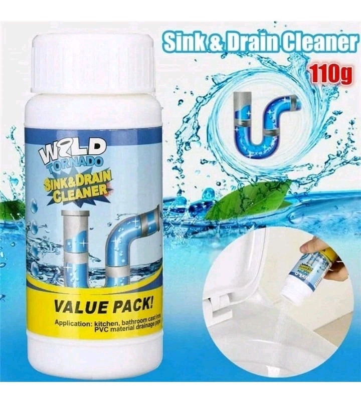 2pk Wild Tornado Powerful Sink & Drain Cleaner Powder Quick Foaming Super Clean