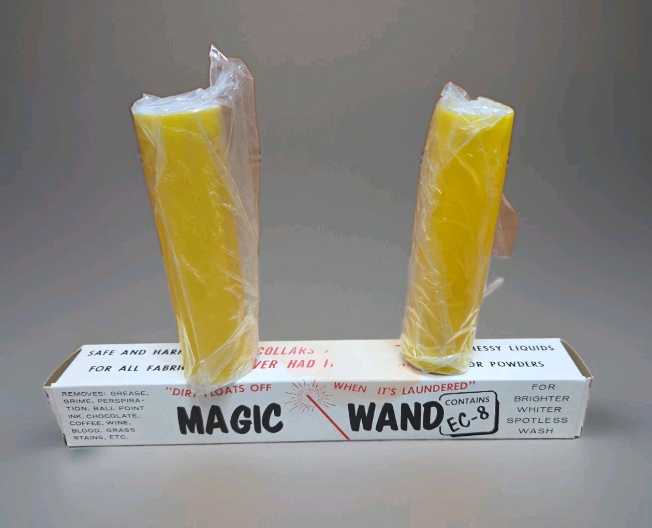 NOS Magic Wand Spot /Stain Remover Sticks 2 Sticks In Box 5oz Package